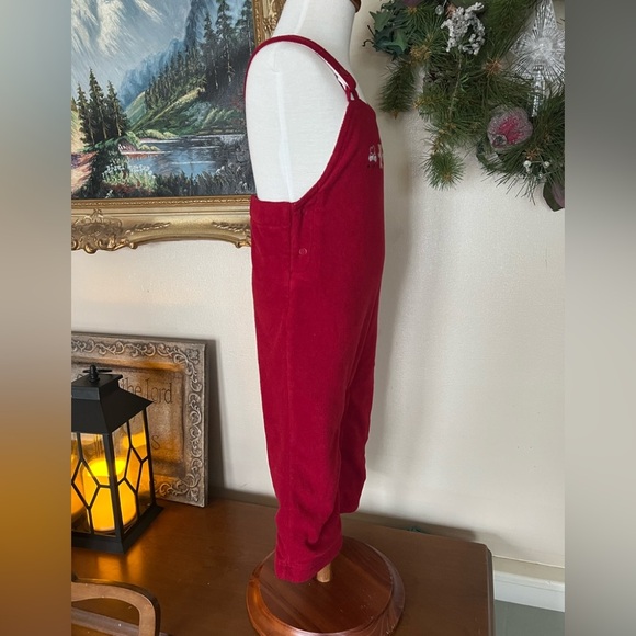Red Teddy Bear Overalls - Picture 3 of 5